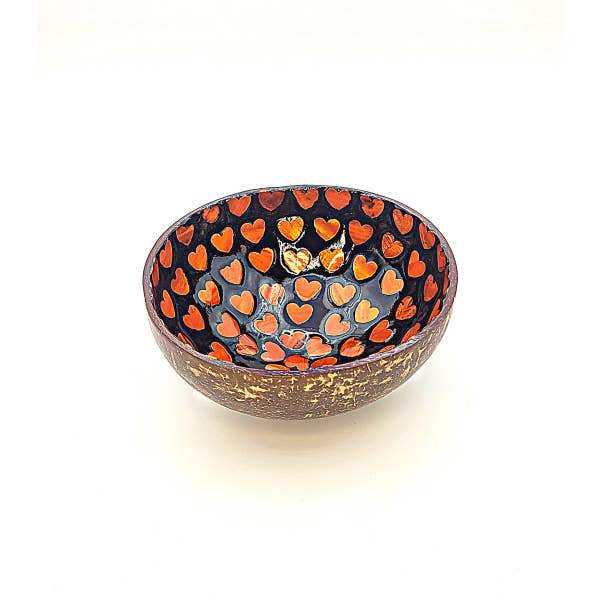 Bamboo Spirit - Wholesale Decorative plate/dish/bowl - Heart Pearl Coconut Bowl1