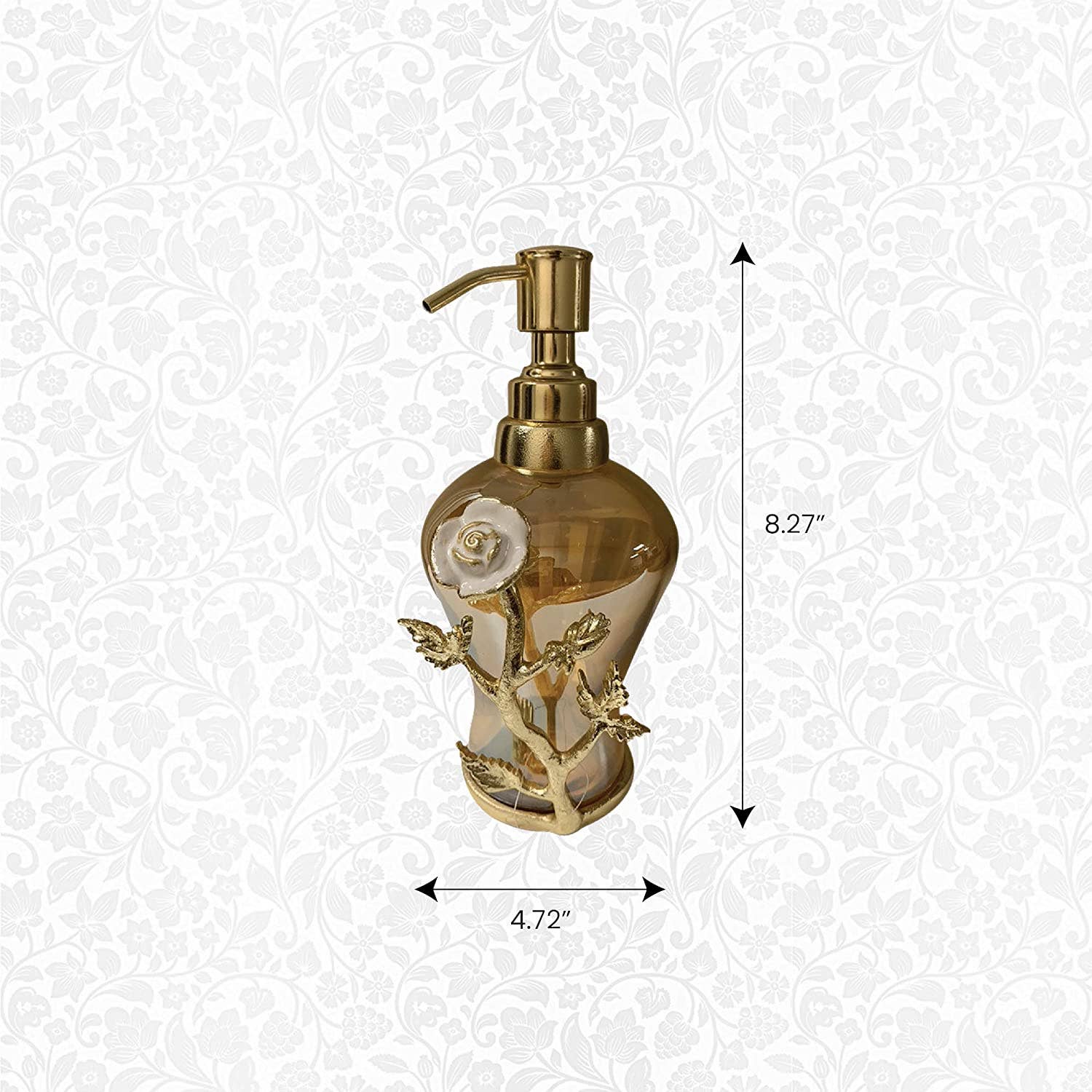 Gold The Enamelled Rose Collection, Decorative Soap Dispensers for wholesale on Faire1