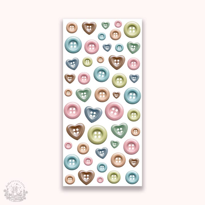 Esenciales para journaling - Pegatinas de journaling con botones (EJ113) para venta al por mayor de Hello Petite Paper