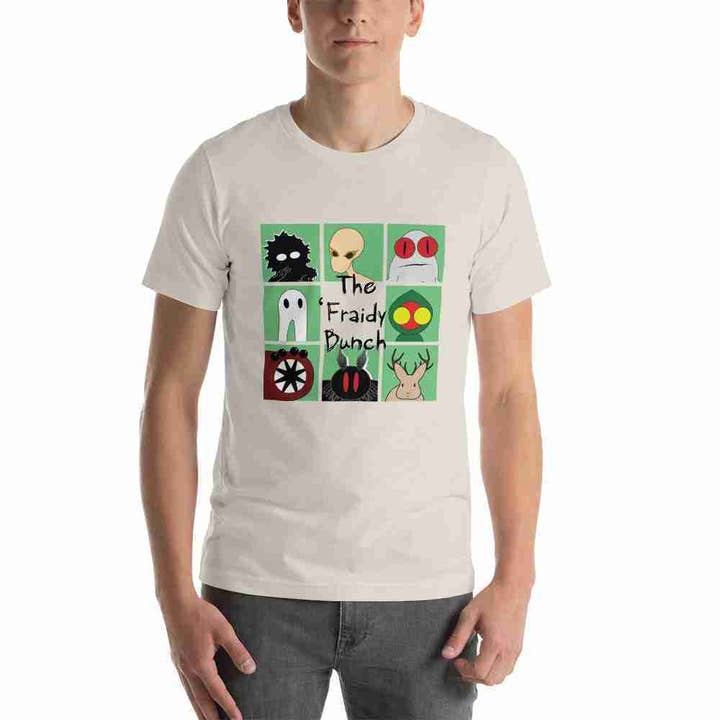 The 'Fraidy Bunch T-Shirt (Unisex Premium) for wholesale by Missing Link Artistry