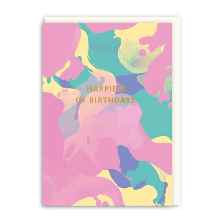 Happiest of Birthdays Card | Gold Foil for wholesale by In Real Life