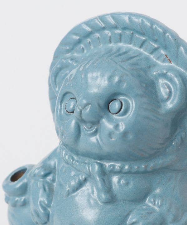 Ametsuchi by Amina Collection - Wholesale Decorative Figurine - SHIGARAKI Ware Sitting TANUKI - Blue4