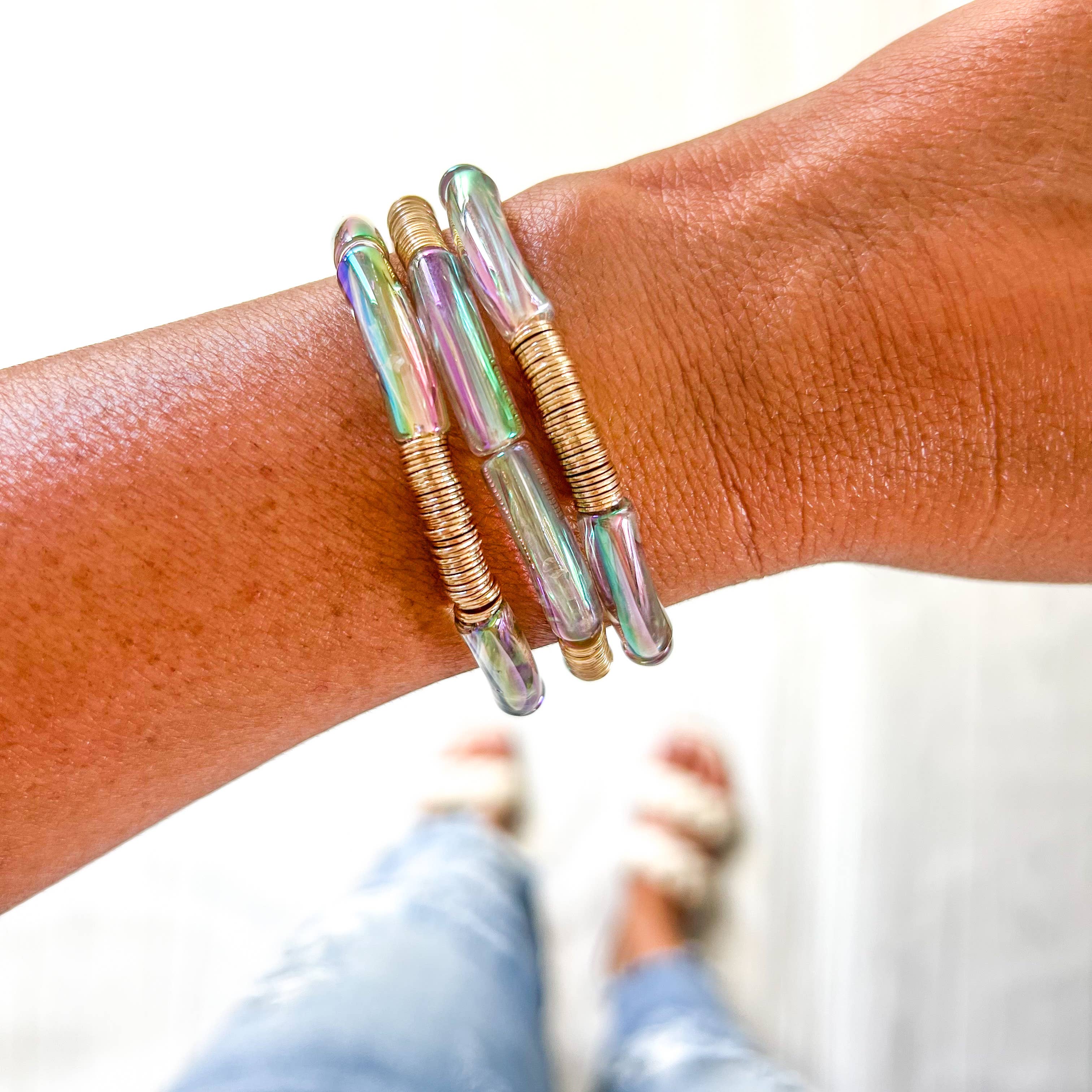 Savvy Bling - Wholesale Beaded Bracelet - Metallic Tube Bracelets81