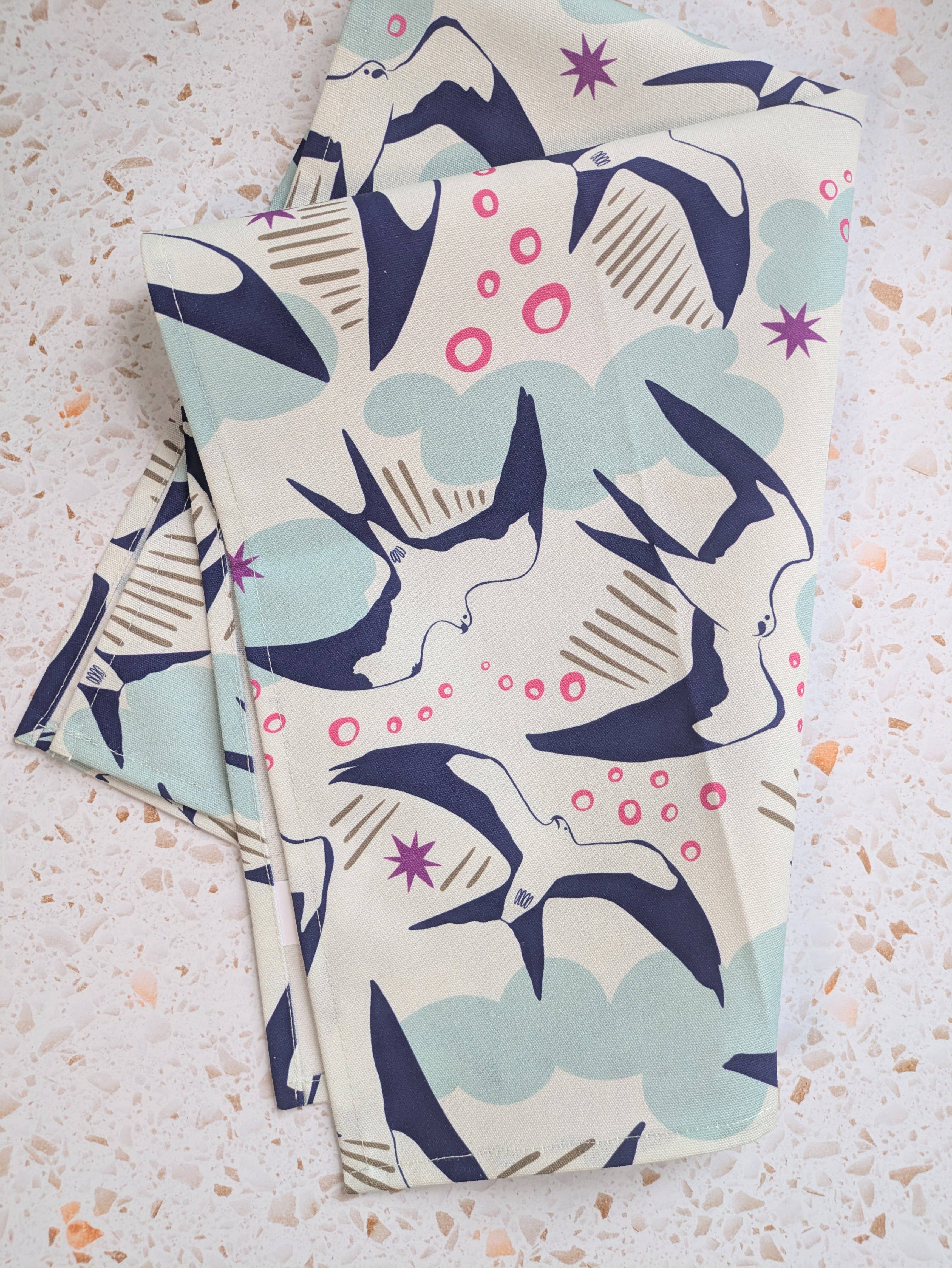 Natalie V. Mason - Wholesale Tea Towel - Dish Towel - Swallowtail Kites - Tea Towel2