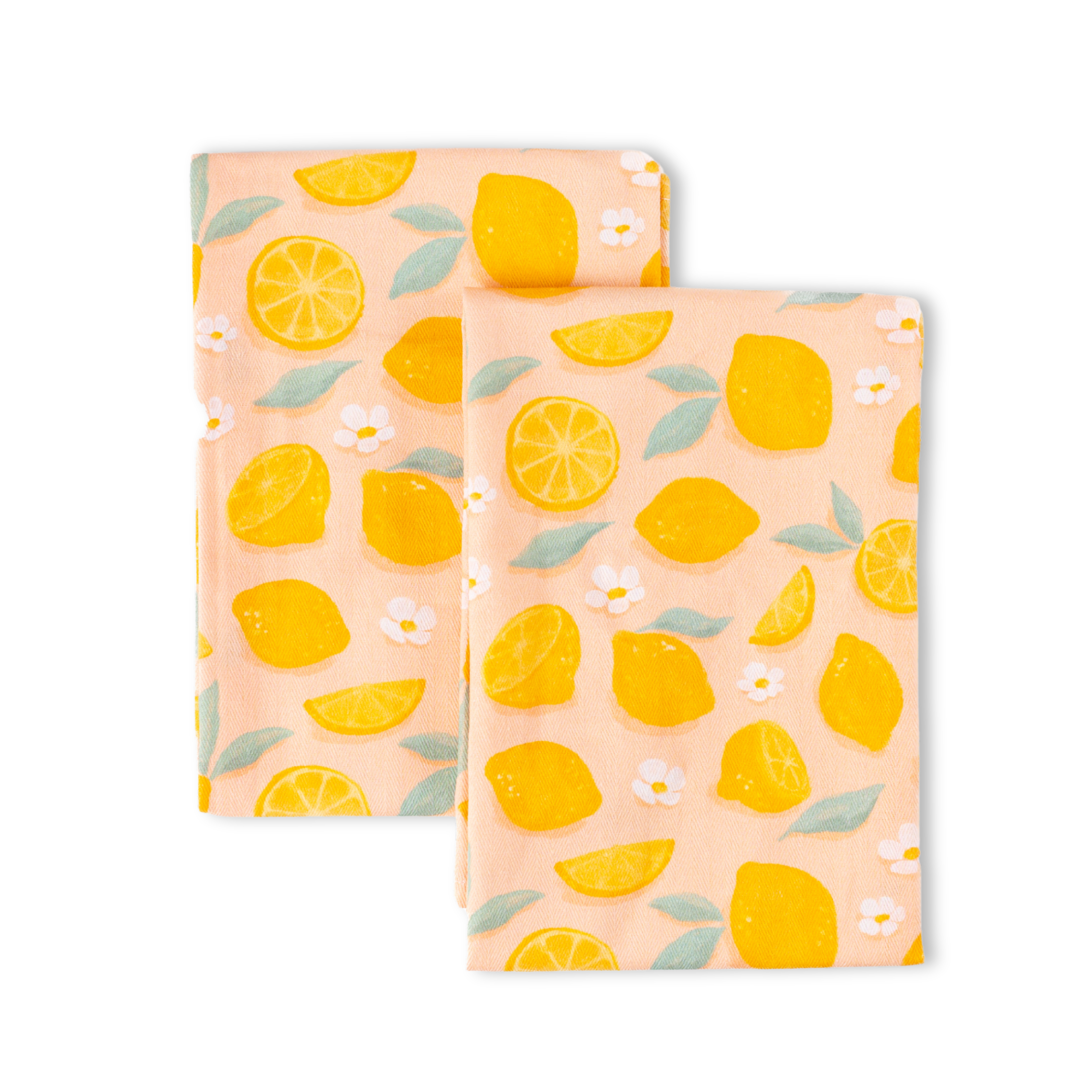 Elyse Breanne Design – wholesale Tea towel – Pack of 2 Painted Lemons Tea Towels1