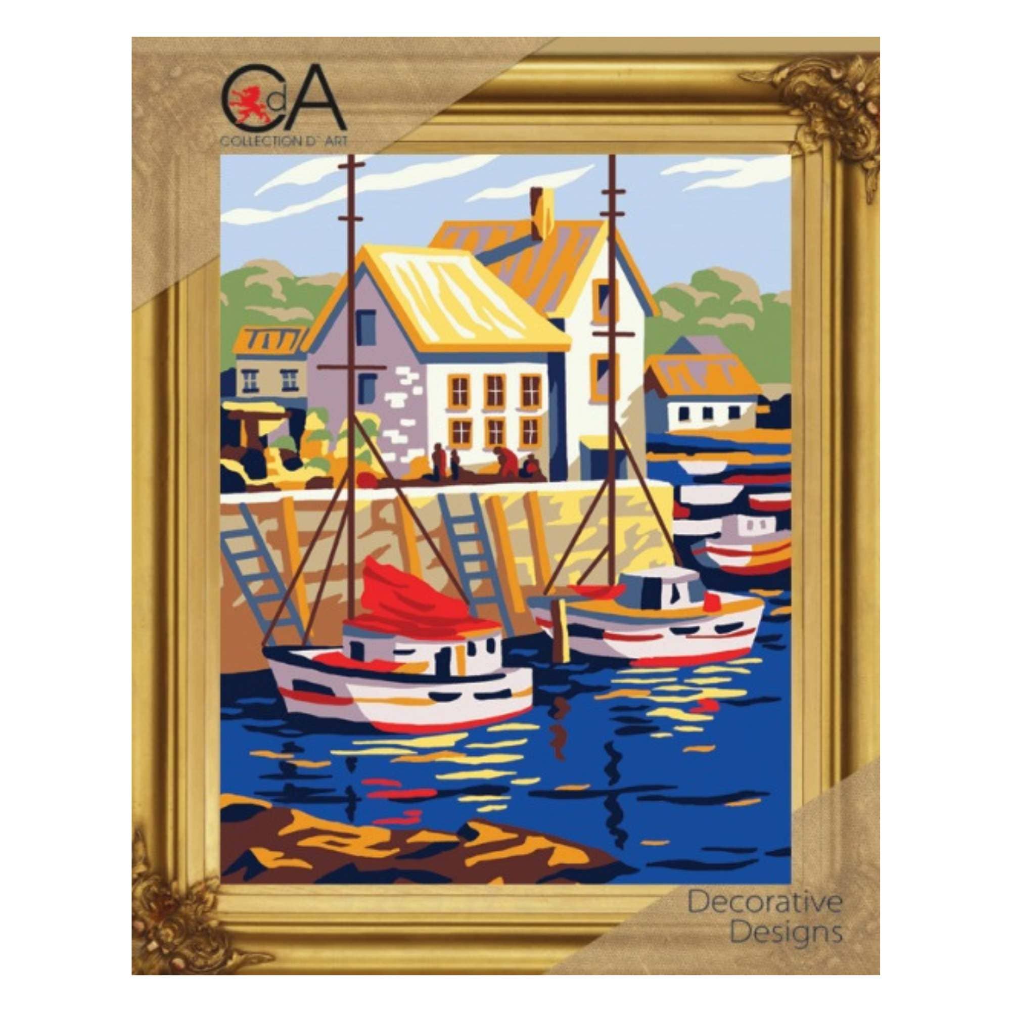 RTO&Collection D'Art (RTO Baltic OU) – wholesale Embroidery/cross-stitch supplies – Tapestry Printed Kit Needlepoint Boats Collection Dart 6293K0