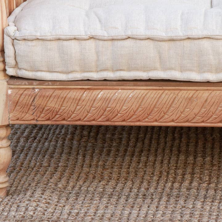 De-cor - Wholesale Bench - Finely Carved Bleached Anglo-Indian Daybed