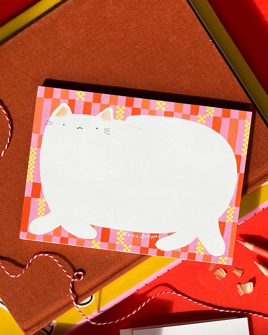 Karen Schipper - Wholesale Notepad - Chester Cat Notepad - Cute Animal Notepad1