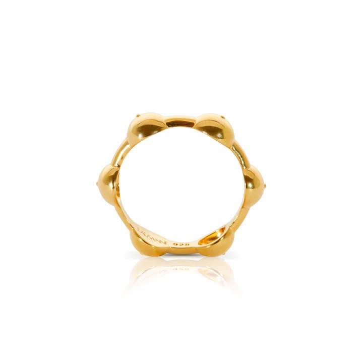 Shop Lausanne - Wholesale Band/Stacked Ring - Seeded Eternity Ring Gold2