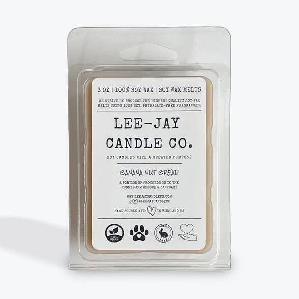 Cire de soja fondante pour pain aux bananes et aux noix, 3 oz. pour la vente par Lee-Jay Candle Co.