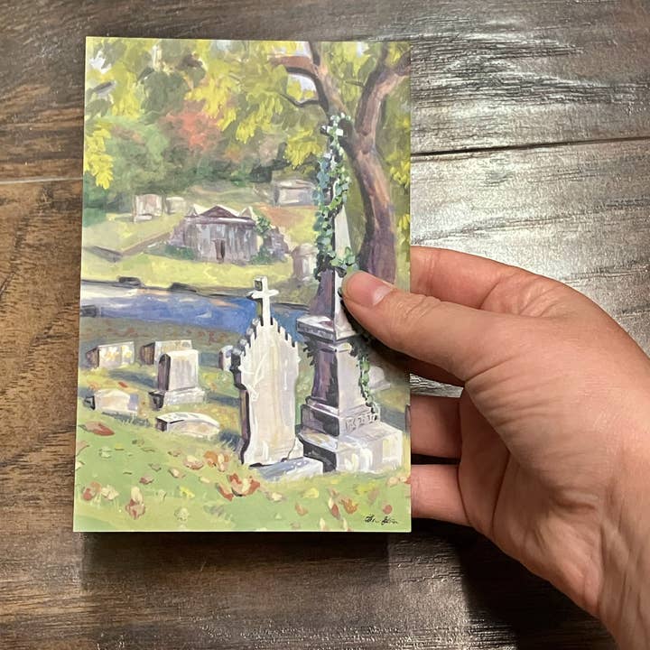 Esther Sketch - Wholesale Postcard - Victorian Graveyard Postcard 1