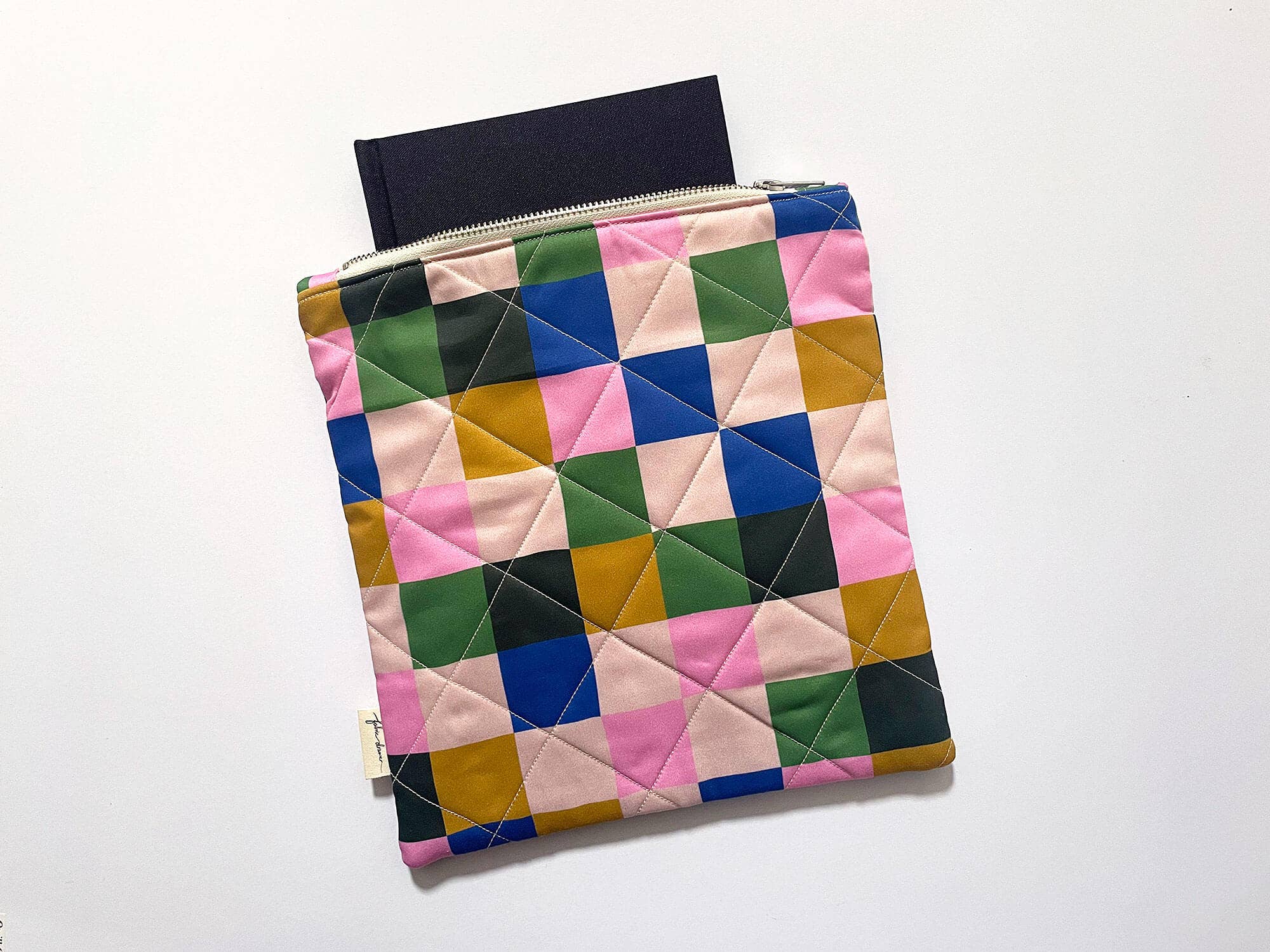 Fabric Drawer - Wholesale Book Cover - Handmade Quilted Book Sleeve – Picnic (Dark)2