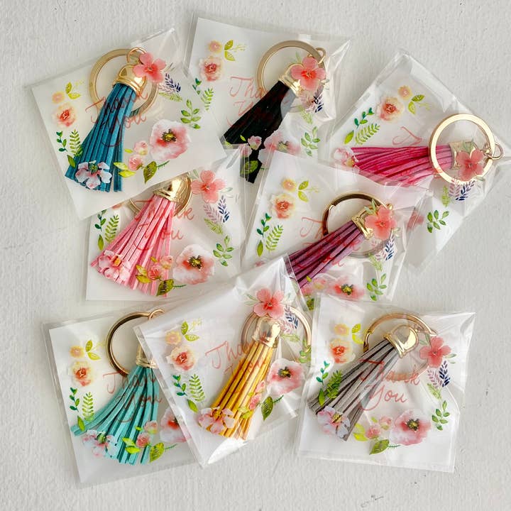 Assorted Thank You Gifts - Mini Tassel Keychain for wholesale on Faire7