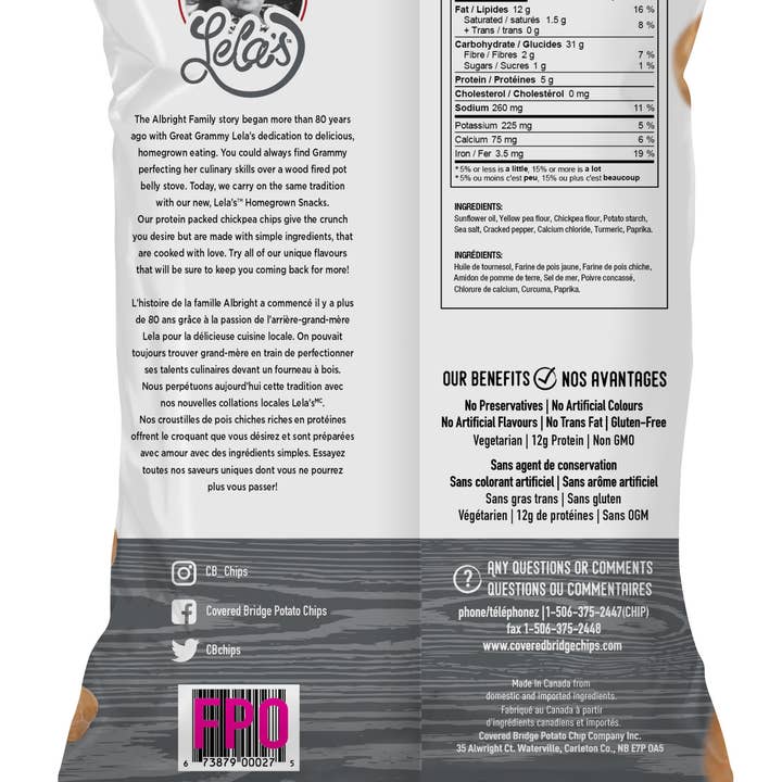 Covered Bridge - Wholesale Chips - Lela's Chickpea Cracked Pepper1