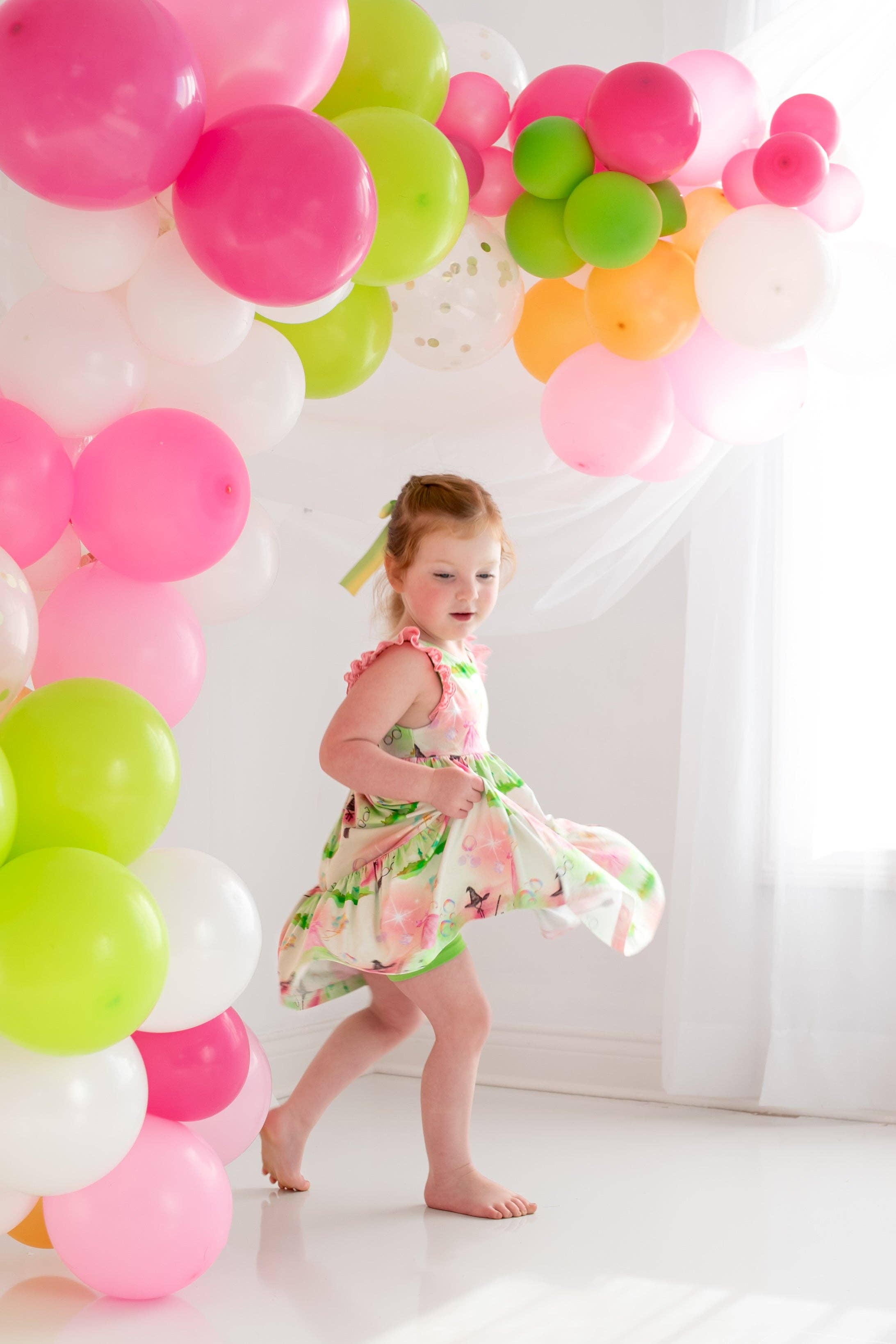 Riley & Rett – Engroshandel Kjole - Børn – Populær Flæse Blondeærme Lagdelt Snurretur12