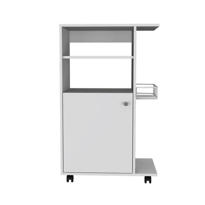 HomeRoots - Wholesale Kitchen Storage/Organizer - Contemporary White Rolling Kitchen Cart1
