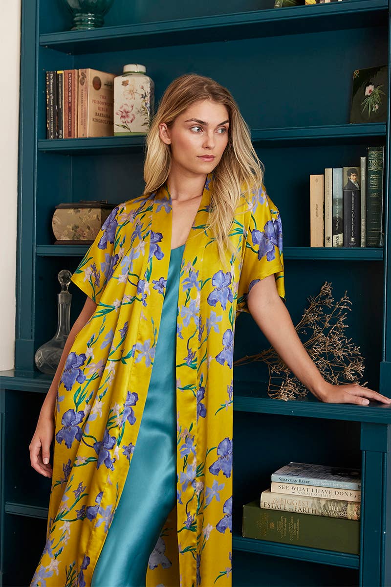 Genevie - Wholesale Kimono - Women's - Iris Sun Silk Kimono Robe2