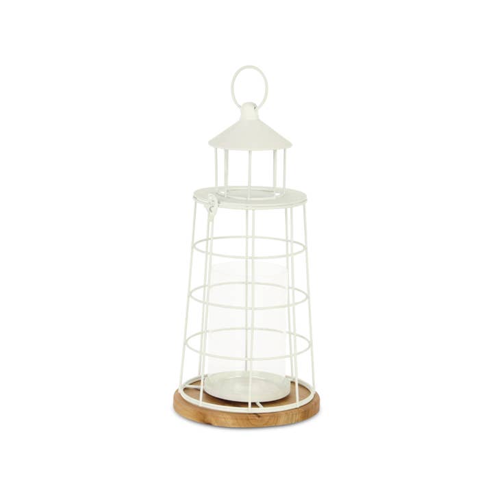 Cheungs Home Decor - Vendita all'ingrosso Lanterne - Lanterna in metallo stile faro bianco Caler4