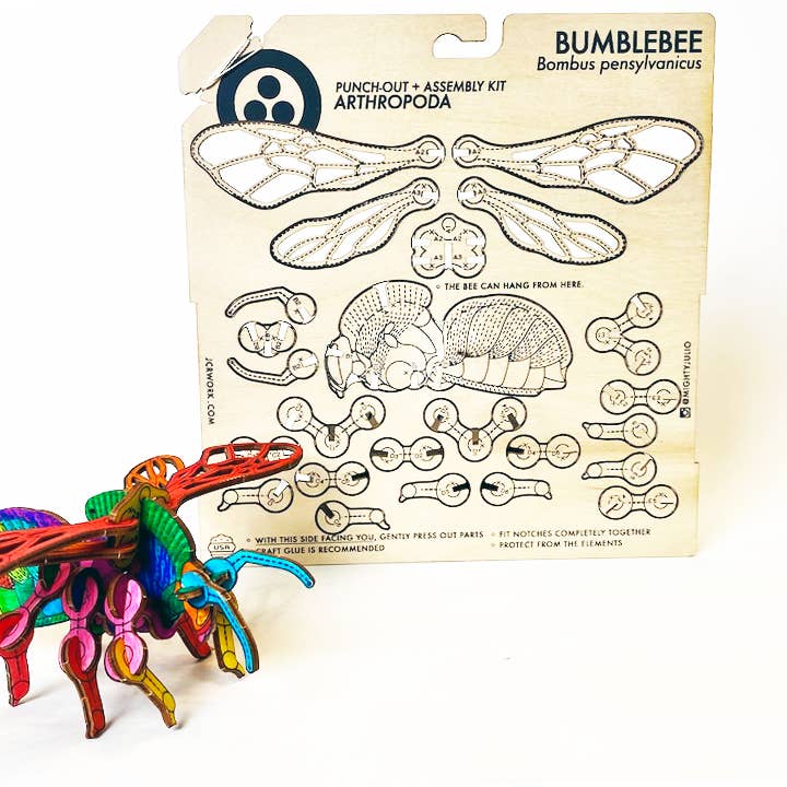 Arthropoda Wood DIY Craft Kit: Color Edition Bumblebee for wholesale by JCR WORK