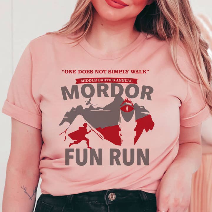 House Of Rodan - Wholesale T-Shirt (Graphic) - Women's - Mordor Fun Run - Funny Pop Culture Book T-Shirt1