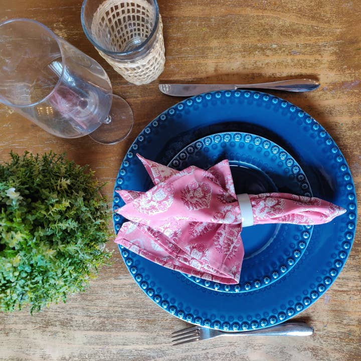LNH EDIT - Wholesale Dinner & Cloth Napkin - Pia Pink Napkin, Set of 45