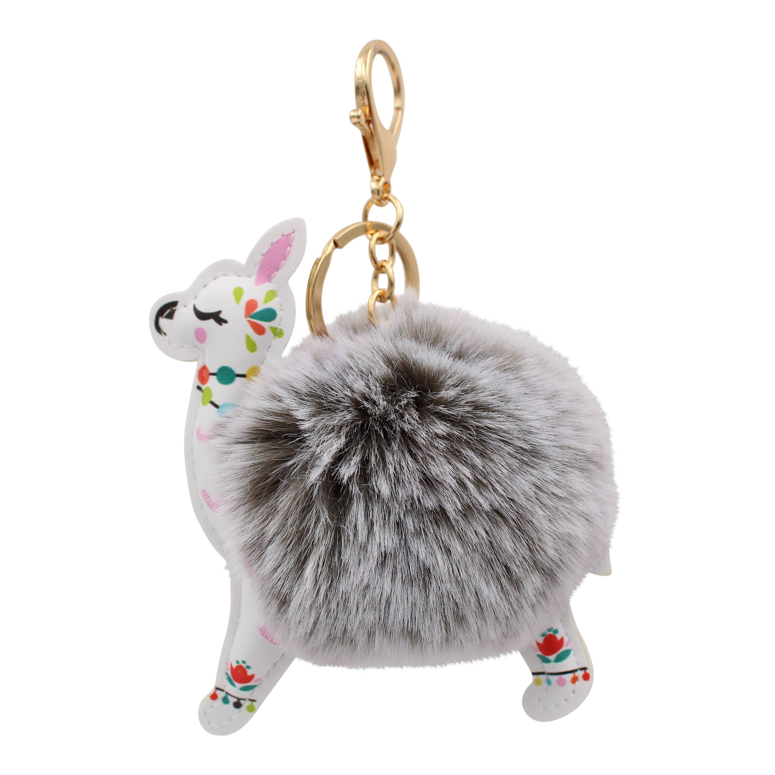 Real Sic - Wholesale Keychain - Unisex - Cute Animal Fuzzy Charm Pom Pom Keychain - Alpaca13