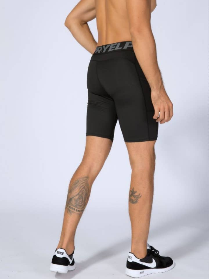 Active by Anna-Kaci - Venta al por mayor Pantalones cortos deportivos - Hombre - Pantalones cortos de compresión para hombre con cintura ancha3