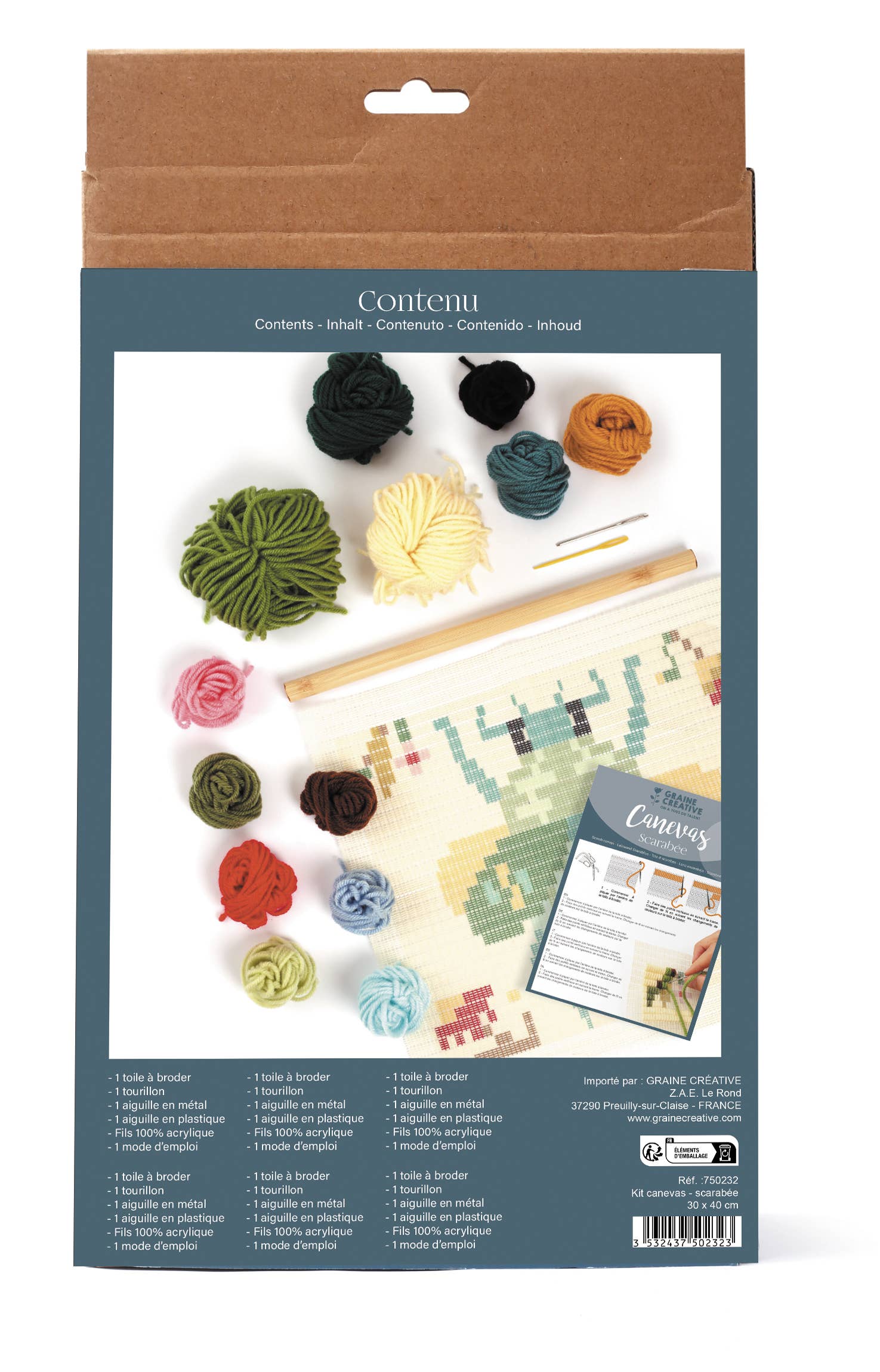 Graine Créative - Venta al por mayor Kit de manualidades - Kit de lienzo escarabajo3