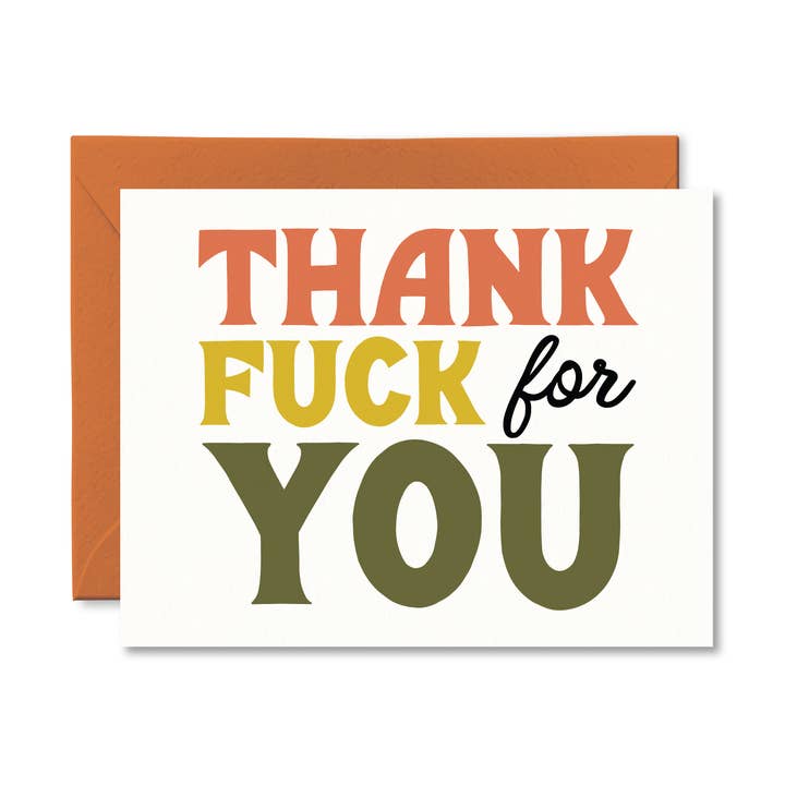 Thank Fuck For You Card for wholesale by Pretty by Her