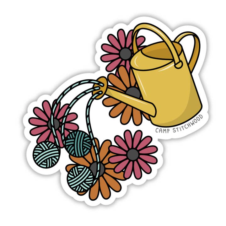 Autocollant arrosoir pour la vente par Camp Stitchwood