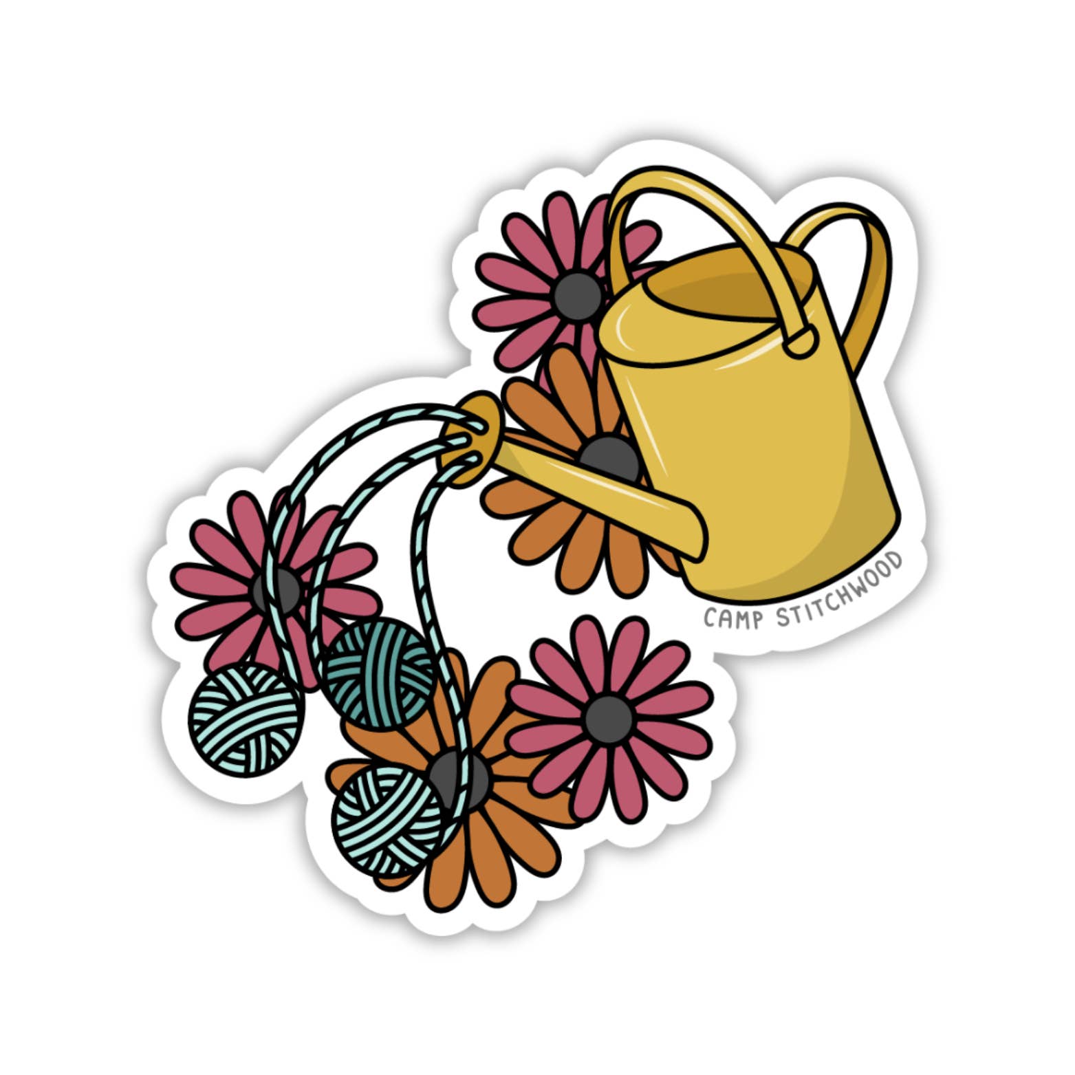 Camp Stitchwood - Wholesale Phone & Laptop Stickers - Watering Can Sticker