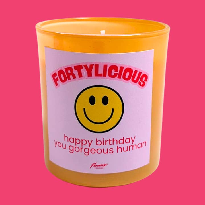 Vierziglicious 40. Geburtstagskerze für den Großhandel von Flamingo Candles