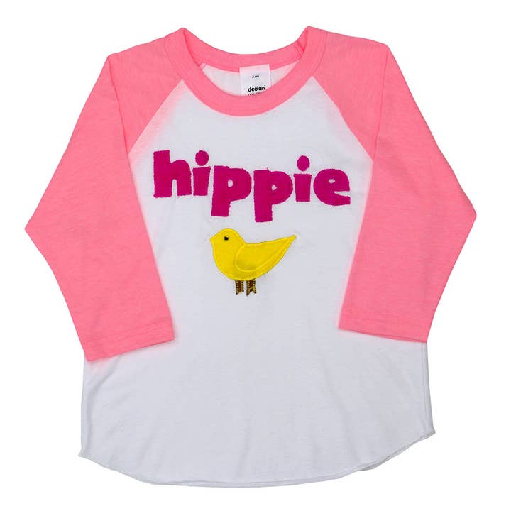Kids Hippie Chick Baseball Tee for wholesale by declan