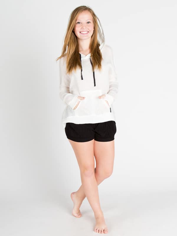 Jena Beach hoodie, wit voor wholesale door Sugar And Bruno