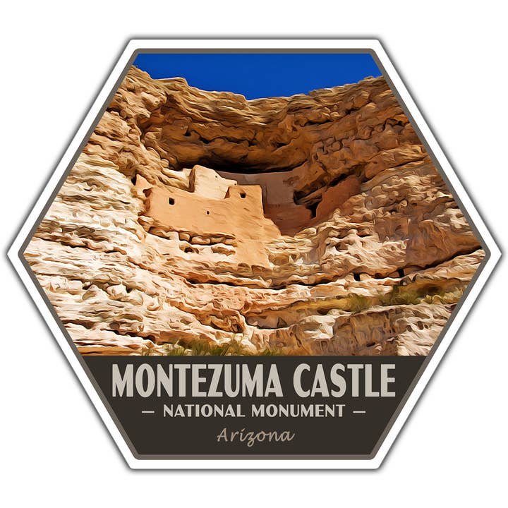 Montezuma Castle National Monument Sticker - Hex and other Purchase Wholesale 2d2dspuma. Free Returns & Net 60 Terms on Faire trending on Faire.