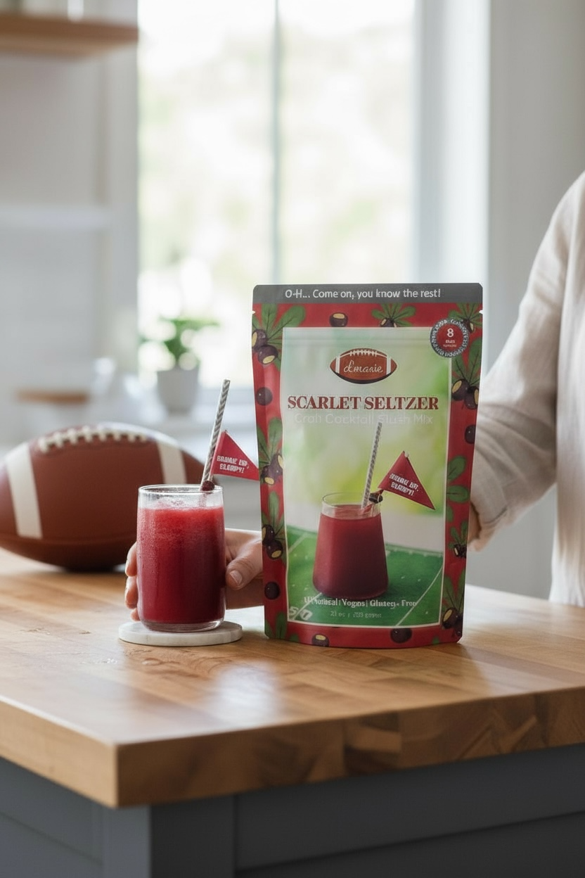 d'marie inc. - Wholesale Cocktail mix/syrup - Ohio State University: Scarlet Seltzer Cocktail Mix - Ready-To-Freeze Cocktail0