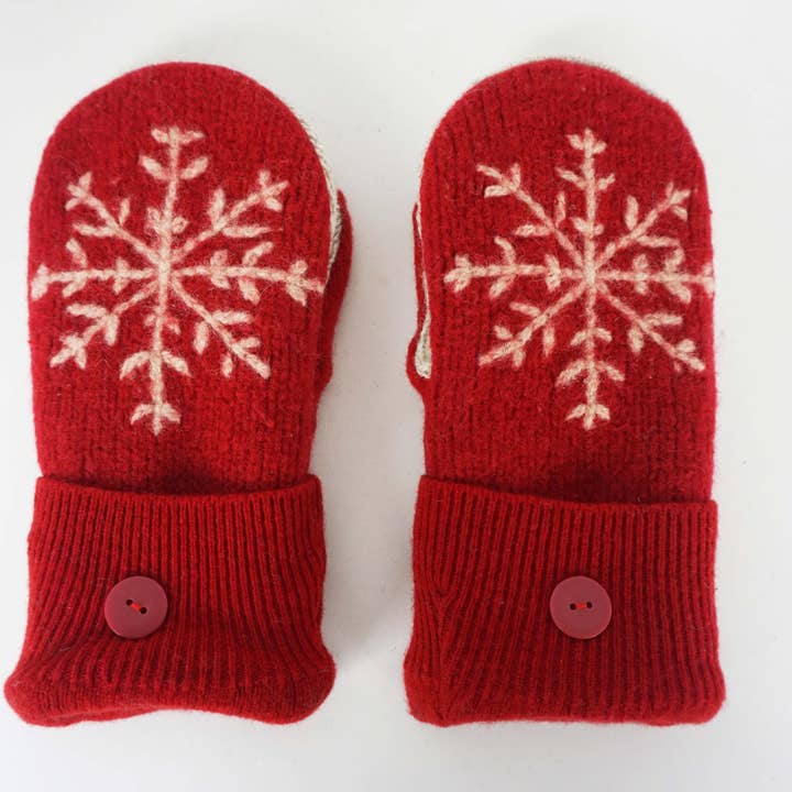 One Stitch Away - Wholesale Mittens - Women's - Felted Wool Mittens – Handmade, Upcycled & Lined for Warmth7