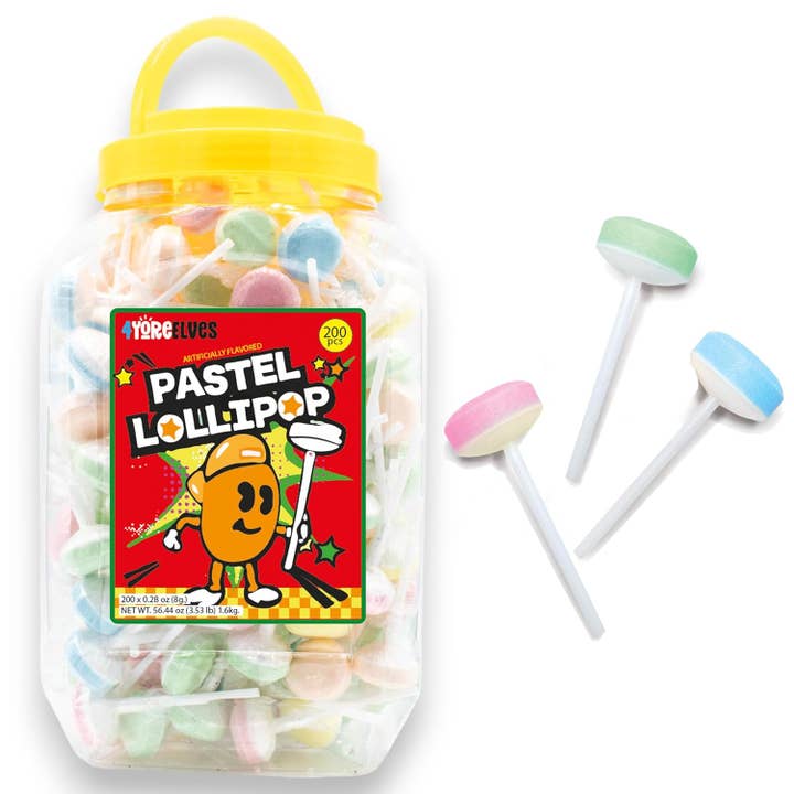 Think Distributors - Wholesale Lollipop - 200 Lollipops - Bulk Retro Candy