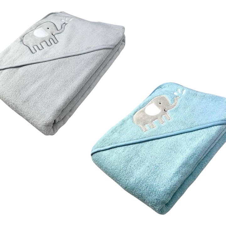 Baby badcape olifant » Groot badlaken 100 x 100 cm » Peuter badhanddoek met capuchon » 100% puur katoen voor wholesale door VewoTex