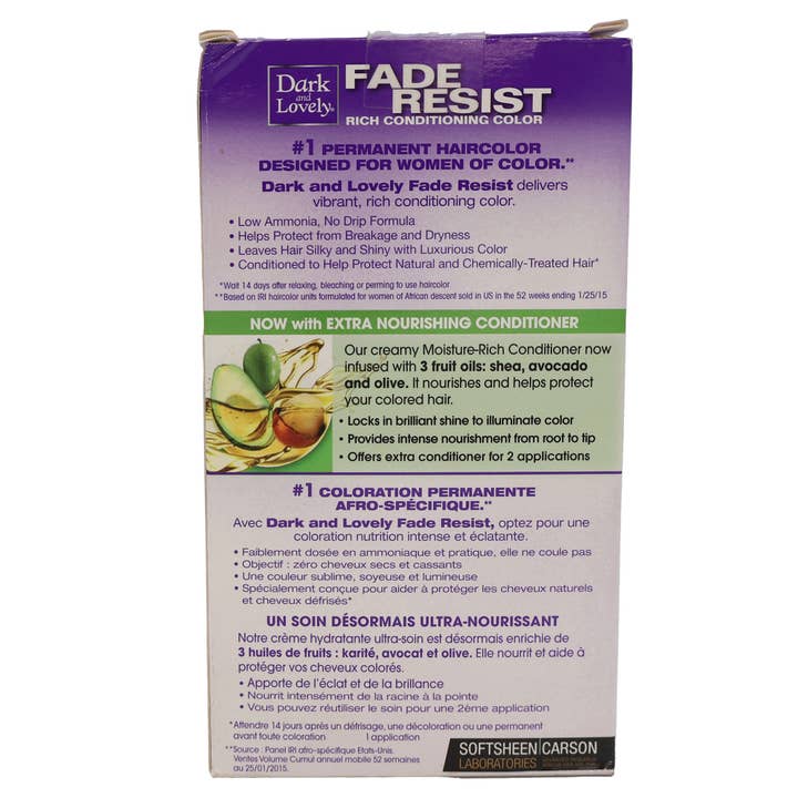 KT Supply - Wholesale Hair Dye - Dark And Lovely Fade Resist Hair Color, Chestnut Blonde, 380