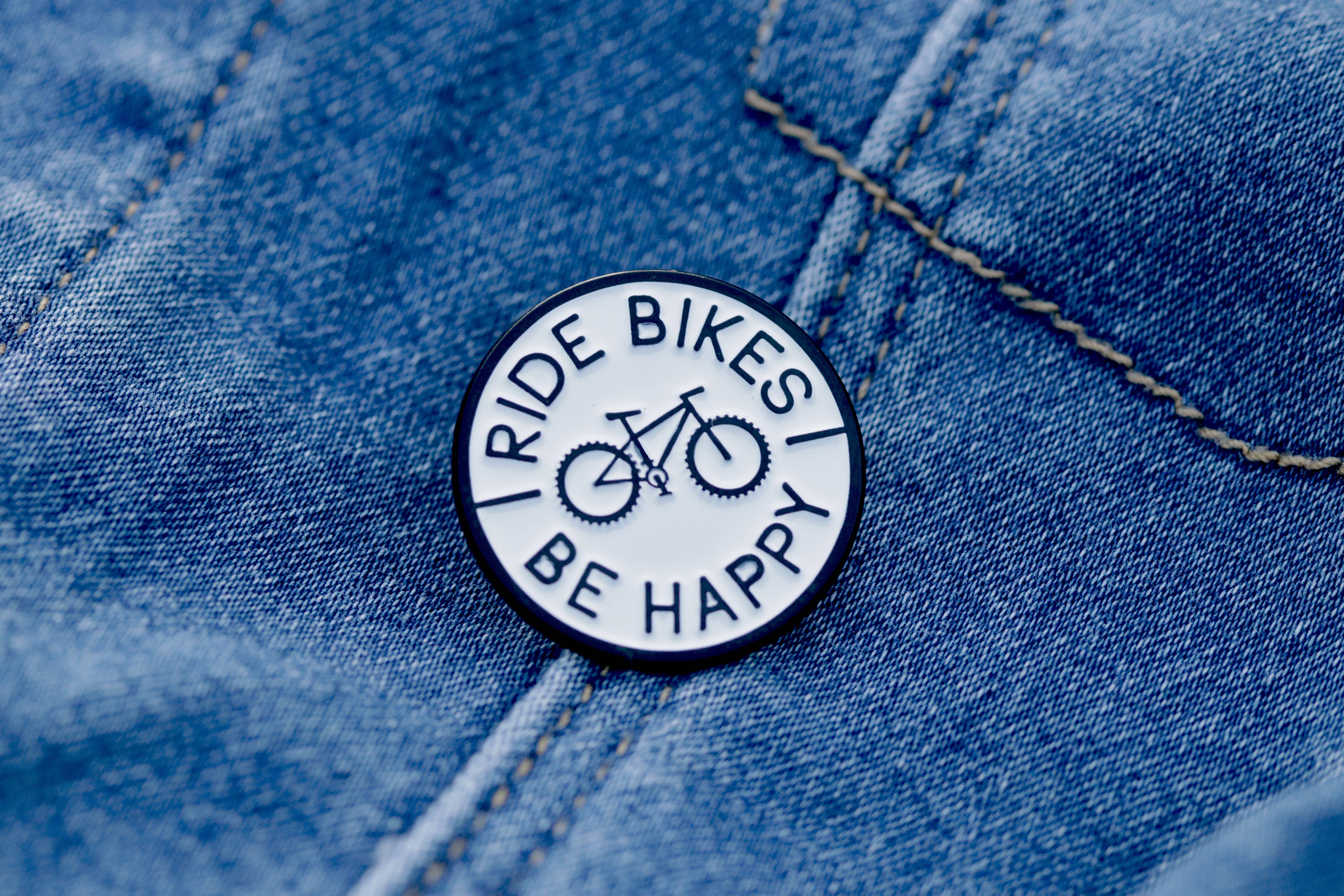 Squatchy - Wholesale Lapel Pin/Button - Enamel Pin, Ride Bikes Be Happy  | Collectible Lapel Pin4