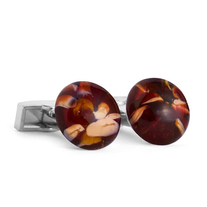 Boutons de manchette « Vermillion Cliffs » pour la vente par 1771 Philadelphia Glass Works