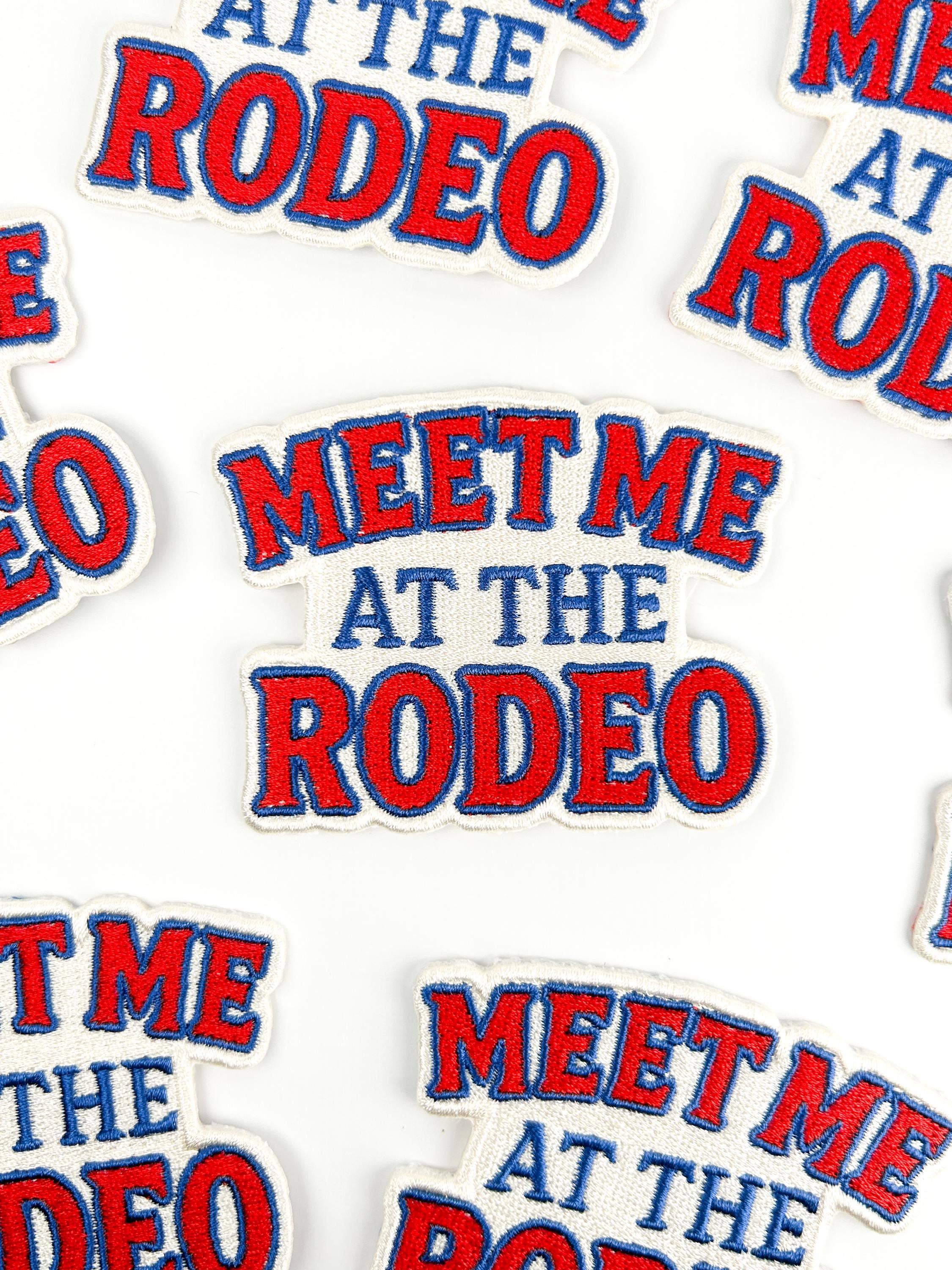 Field Trip Threads – Emblema por atacado – Encontra-me no Rodeo Patch Emblema Bordado Termocolante Cowboy3