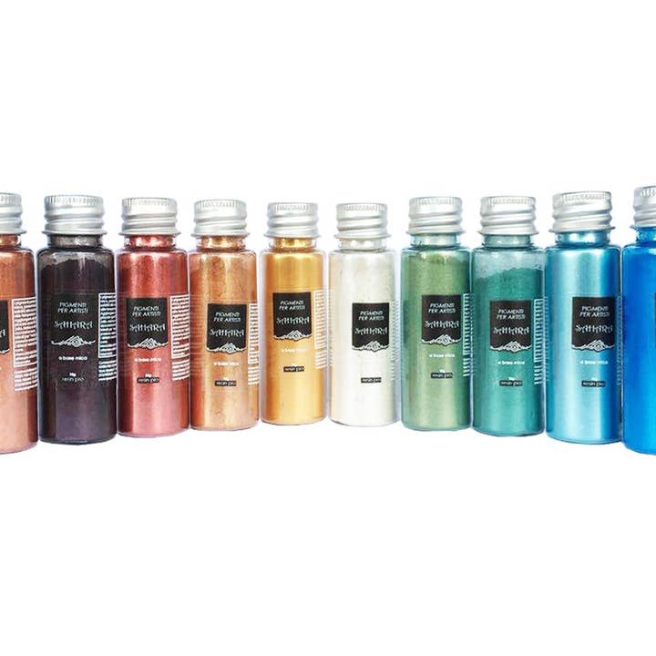 RESINPRO - Vendita all'ingrosso Attrezzature per lavoretti e fai da te - SAHARA Pigments Mica 10x10gr Kit di 10 pigmenti metallici