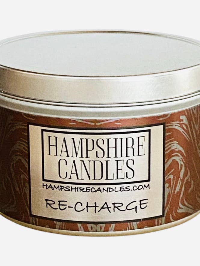 Re-Charge Tin Candle for wholesale by Hampshire candles