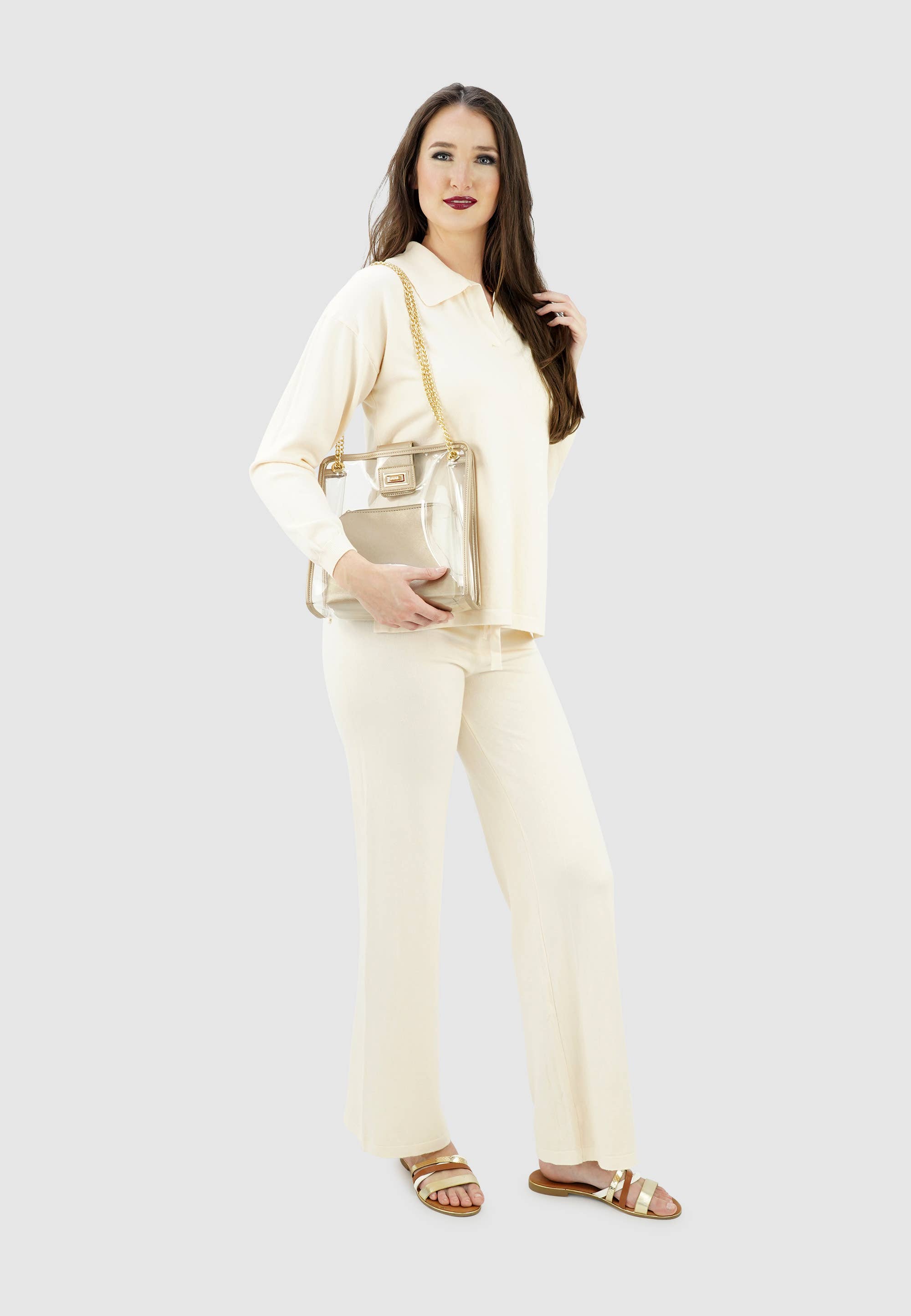 HJS – Großhandel Schultertasche – Damen – Schultertasche 'NAPA' - Aus transparentem Material0