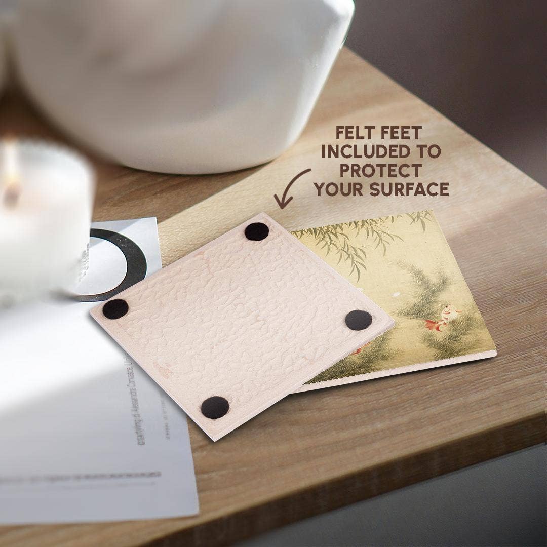 3dRose - Wholesale Coasters - 3dRose, Image of Chinese Gold Tapestry With Koi Fish, Coaster3