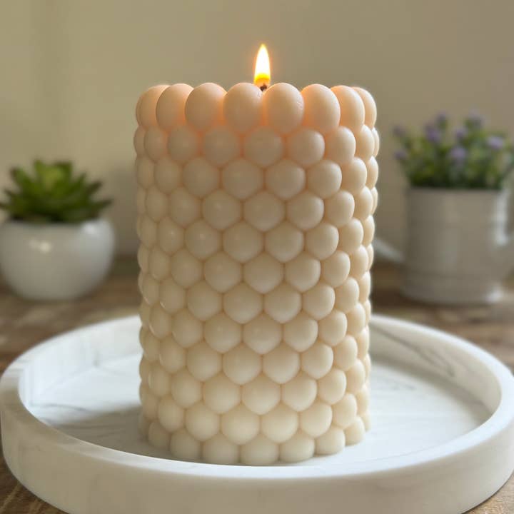 Vela de Pilar de Bolha, Vela de Bolha, Vela Cilíndrica por atacado de Dolce Cuore Candles