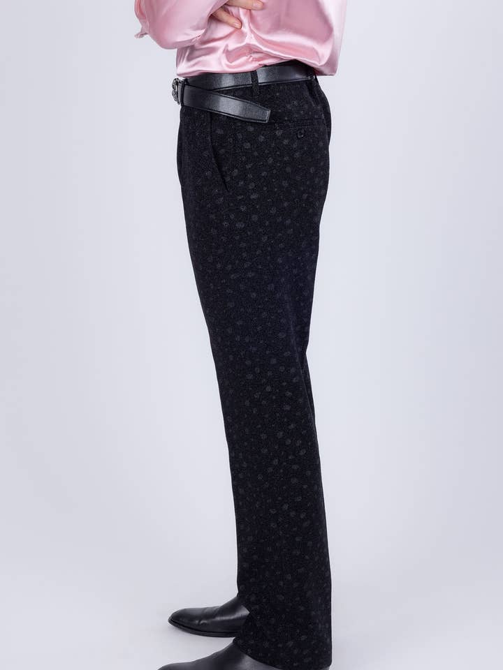 BARABAS - Venta al por mayor Conjunto de vestir - Hombre - Traje de Hombre con Lunares Geométricos y Solapa de Muesca 5SU342