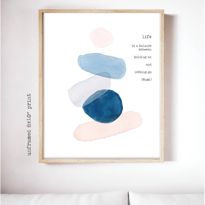 Rumi, Life is a Balance - 8x10 Print for wholesale by Raincity Prints